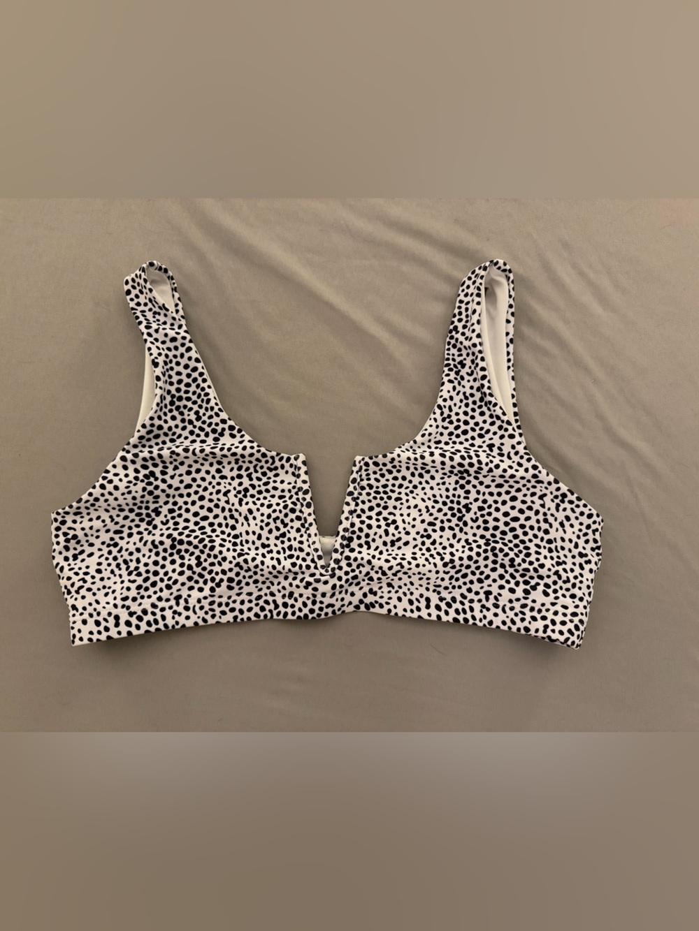Dalmatian Print Wireless Bikini Too - White & Black
